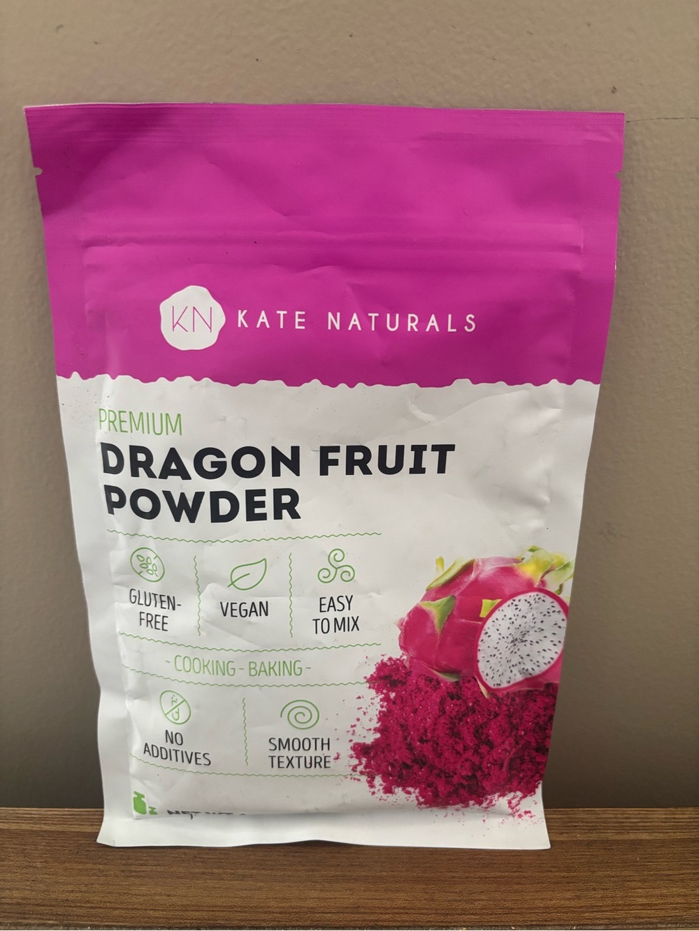 NWT Kate Naturals Premium Dragon Fruit Powder Gluten Free Vegan 4oz Baking Drink